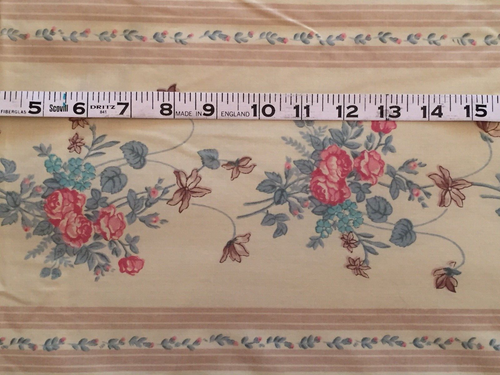 Lady Pepperell French Country Floral Striped Yellow Twin Fitted Flat Sheets USA - Picture 7 of 8