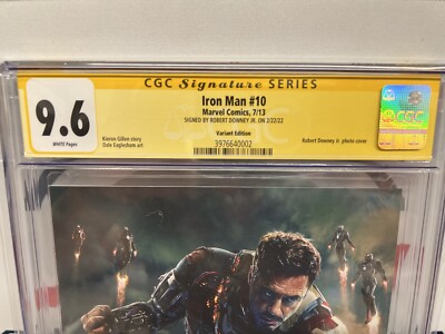 IRON MAN #10 VARIANT EDITION CGC SIGNATURE SERIES ROBERT DOWNEY JR