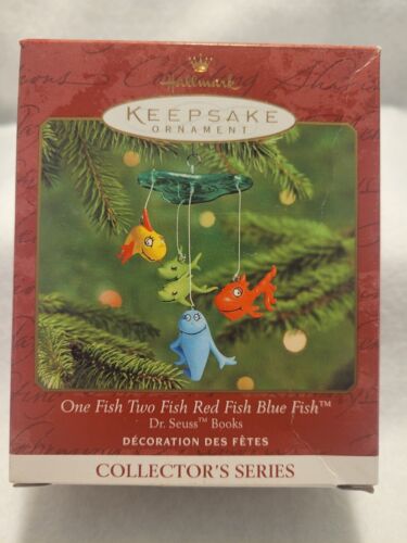 2000 Hallmark Keepsake Ornament - Dr. Seuss "One fish, two fish..." - Afbeelding 1 van 11
