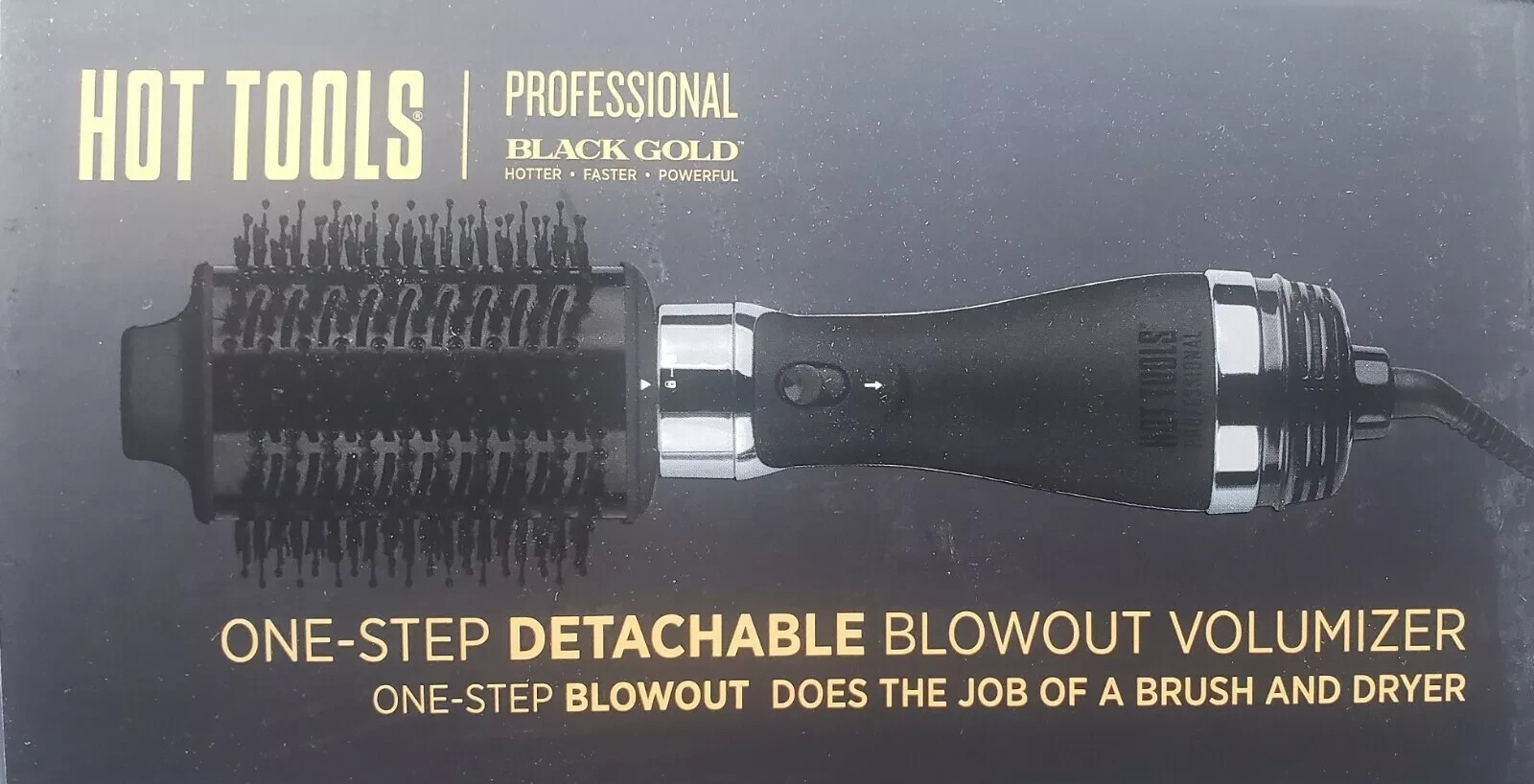 HOT TOOLS Black Gold Pro Detachable One Step Volumizer & Hair Dryer 2.8