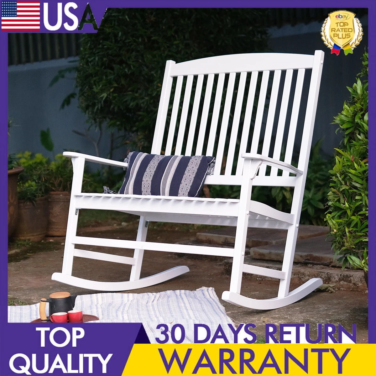 Mainstays outdoor double rocking chair deals