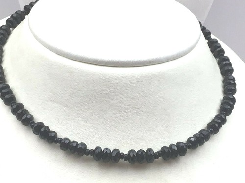 Carolee Necklace Glass Black Saucer 