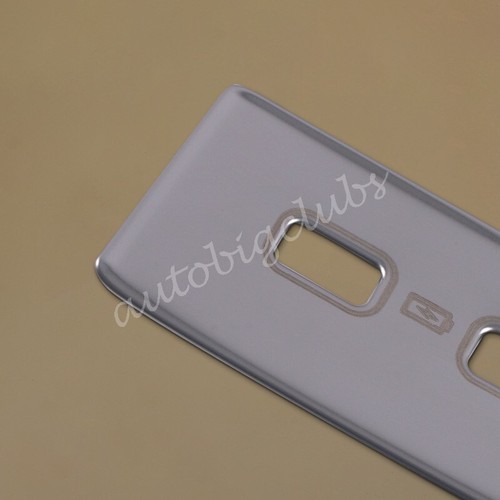For Honda Civic 2022-2023 Stainless Steel Rear Armrest USB Port Cover Trims Part - Picture 4 of 5