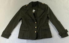 White House Black Market Utility Blazer Jacket Sergeant Signature Womens Size 8P