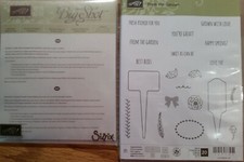 Stampin Up FROM THE GARDEN HANDPICKED FRAMELITS DIES Flowers Retired