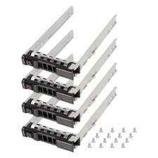 4Pcs Used 2.5" SAS SATA Hard Drive Tray Caddy Kit For Dell PowerEdge Servers
