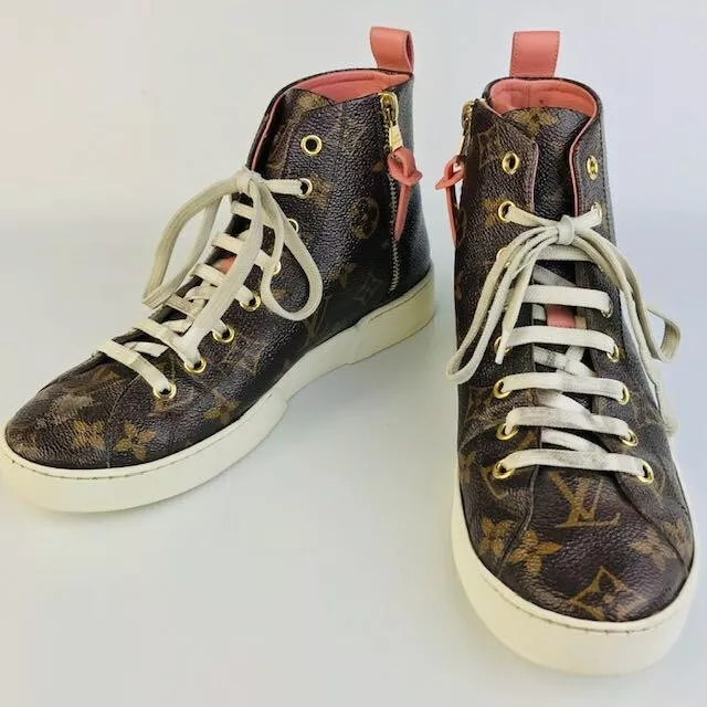 LOUIS VUITTON Stellar line High-top sneakers Shoes 36 Brown