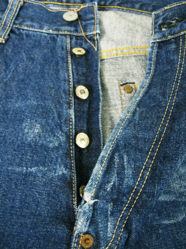 HOT VTG Men's EVIS SELVEDGE RELAXED DISTRESS JAPAN Denim Jeans 32x29 (Fit 29x29) - Picture 16 of 21