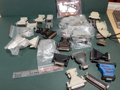 Huge Lot of DB25 DB9 Connectors Gender Changers Male Female Great NOS Selection!