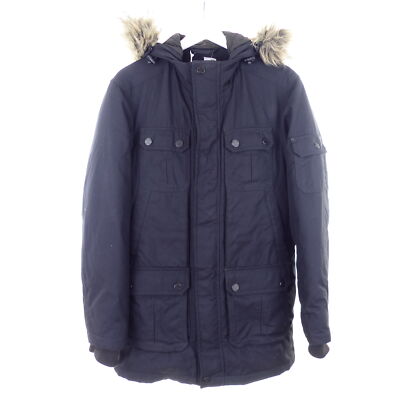 Esprit men's parka outdoor hood black size S  