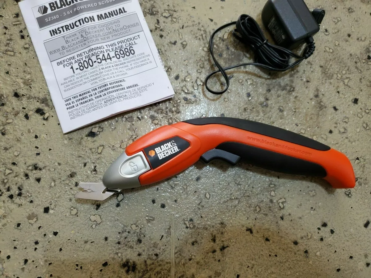 Black Decker Power Scissors Cordless Rechargeable SZ360 3.6