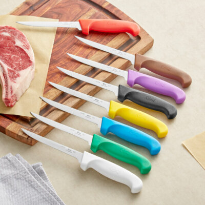 6'' Narrow Stiff Boning Knife, NSF Listed (select color below)