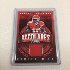 2018 PLAYOFF TYREEK HILL ACCOLADES Pro Bowl Player Used Jersey Patch Chiefs