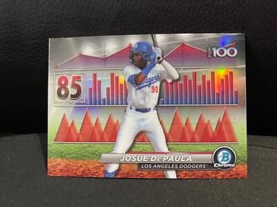 2024 Bowman Chrome Top 100 Josue De Paula #BTP-85 Dodgers