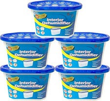 5 X 500 ML DEHUMIDIFIER INTERIOR DAMP MOISTURE MOULD MILDEW REMOVER TRAP
