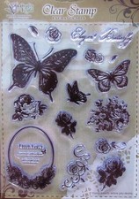 Clear Stamps Set Butterflies 15 Individual Stamps Unmounted NEW