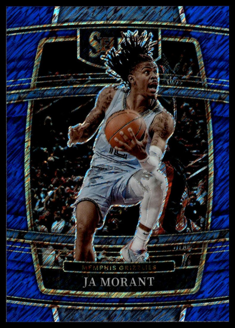 2021-22 Panini Select #75 Ja Morant Blue Shimmer Prizms