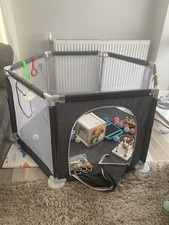 Baby Playpen 130cm Width 65cm Height Easy Build And Take Down With Storage Bag