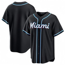 [ All Stitched ] Custom Men's Marlins Fashion Black Out 2026 Jersey