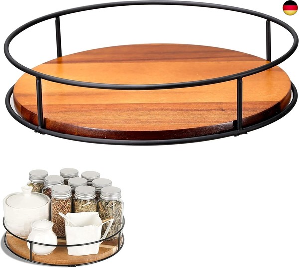 Drehteller Organizer Lazy Susan Drehbar GewüRz Organizers KüChen GewüRzregal Sc-image
