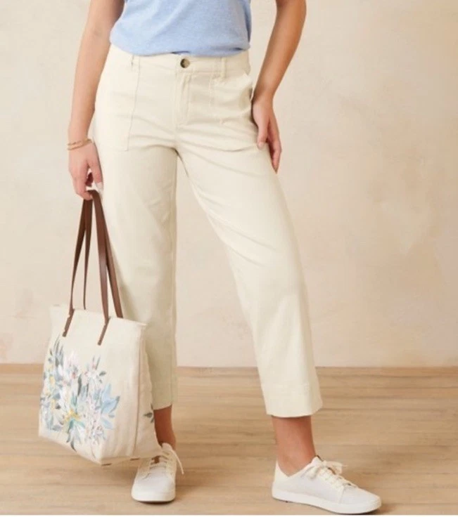 Tommy Bahama Boracay Bay Field Pants Women’s Size 14 Sand Khaki
