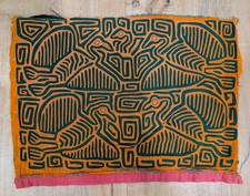 Kuna Mola Art Textile Panama Indian Tribe San Blas Hand-Stitched Folk 1950s 