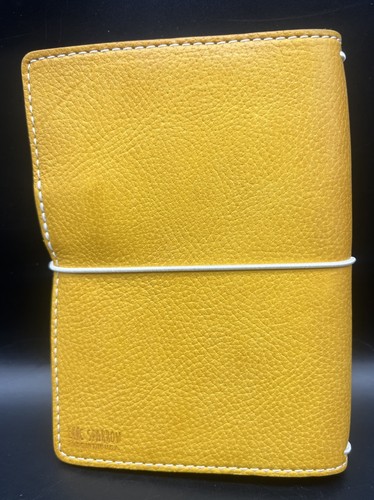 Chic Sparrow Leather Travelers Notebook Cover Yellow Made USA w/ Inserts