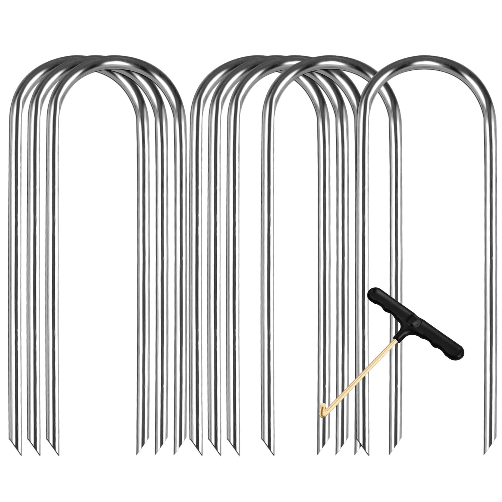 Trampoline Stakes High Wind Ground Stakes, Heavy Duty Trampoline Anchors Tent...