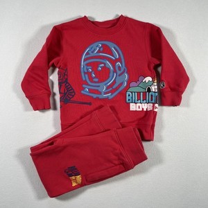 Billionaire Boys Club Sweatsuit Set Boys 4T Red Astronaut Graphic 2 Piece Jogger