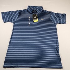 Under Armour NWT Polo Golf S Small Shirt The Playoff Polo Blue Striped New