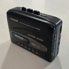 Aiwa TX320 AM/FM Stereo Radio Cassette Player, 18 Presets, Super Bass READ 