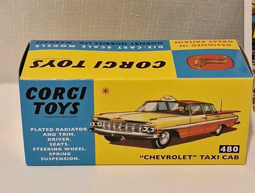 Corgi Model Club 480 雪佛兰出租车压铸模型汽车再版全新带真品证明 — 第 2/4 张图片