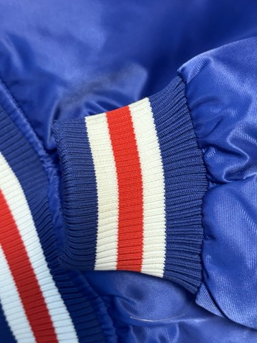 Chaqueta de satén Majestic Chicago Cubs XL de colección 2008 MLB Dugout Bomber Varsity Hombres - Imagen 4 de 15
