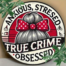 2D Flat, Anxious, High Stress, Enthusiast Of True Crime Podcasts 8X8Inch(20X 20c