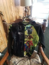 justice league batman and superman jacket Hoodie Size Kids Xl 14
