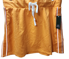 Wild Fable Women's Knit Tennis Mini A-Line Skirt, Sporty Striped Orange, L