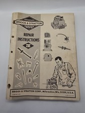 Briggs Stratton Engine Repair Manual MS-4750. SEE Pictures for models covered