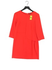 Warehouse A-Line Midi Dress UK10 in Red