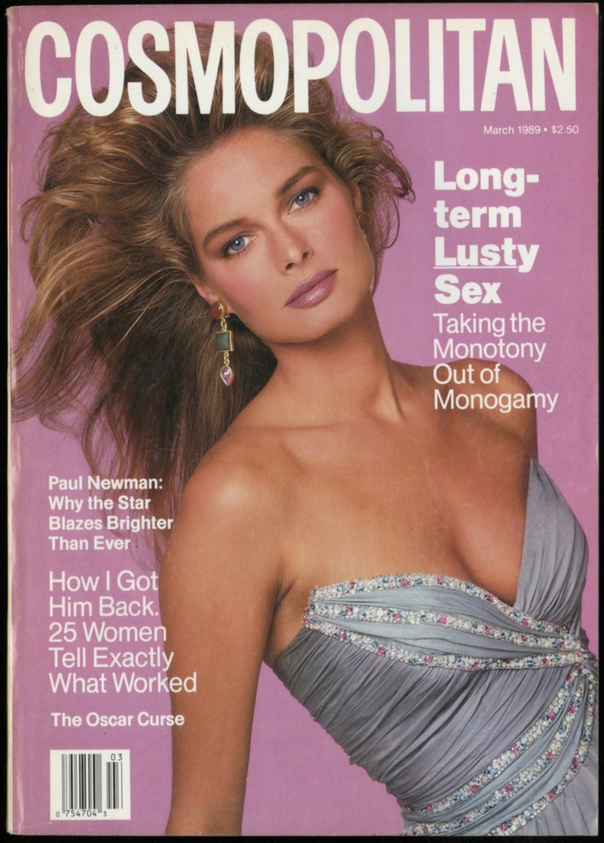 MARCH 1989 COSMOPOLITAN MAGAZINE, FRENCH ACTRESS LARA NASZINSKI by