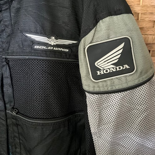 Vintage Honda Gold Wing Motorcycle Riding Jacket Men's Black Mesh GL Racing - Picture 4 of 11
