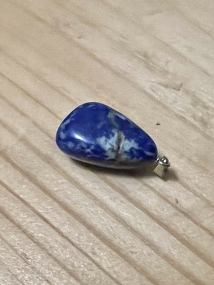 Handgefertigter einheimischer Lapislazuli Träne Silber Anhänger erstaunliches substanzielles Stück!
