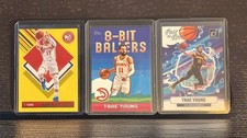 Trae Young 3 Card Lot. Pass The Rock 8-BIT BALLERS & NBA Hoops. Atlanta Hawks