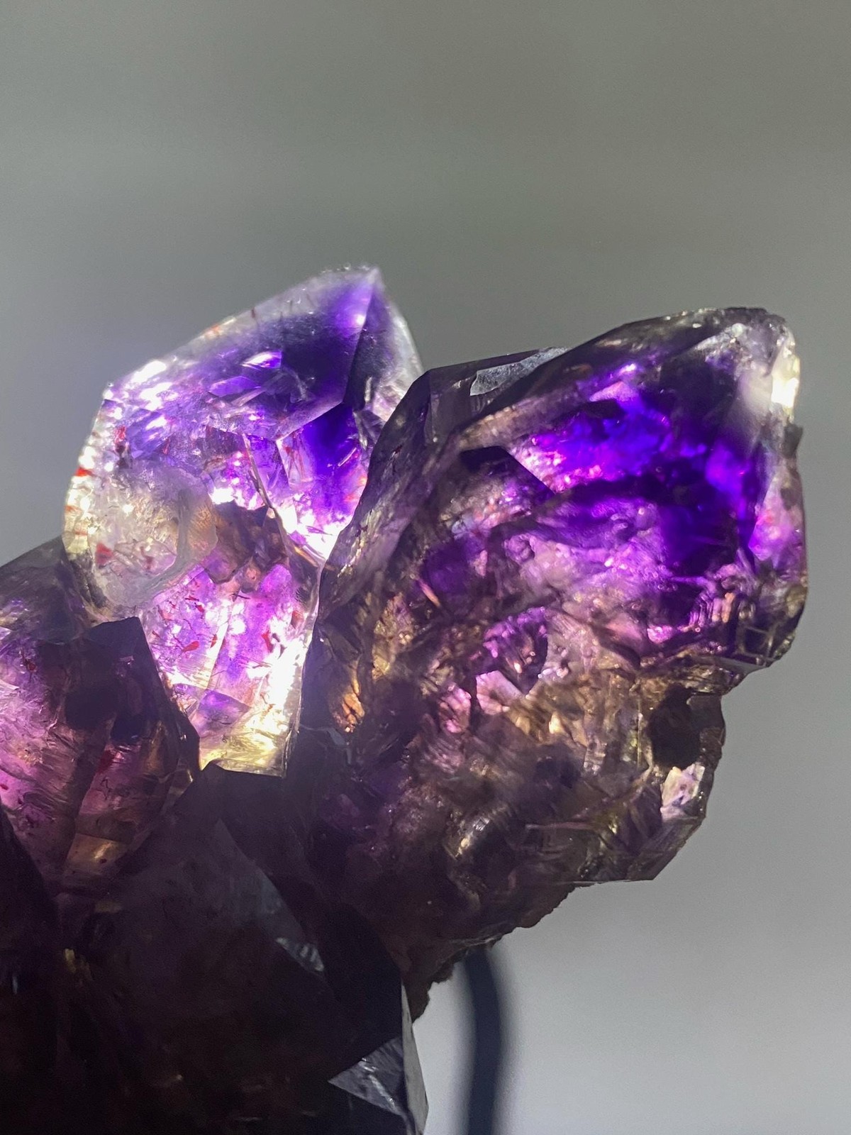Stunning Shangaan Smoky Amethyst Cluster with Hematite Inclusions – Watch Video
