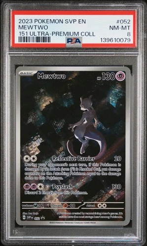 2023 POKEMON 151 ULTRA-PREMIUM COLLECTION PROMO #052 MEWTWO PSA 8