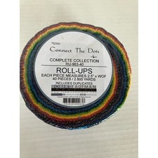 Robert Kaufman Connect The Dots Rainbow Roll-Ups - Multicolor Jelly Roll 40 pc