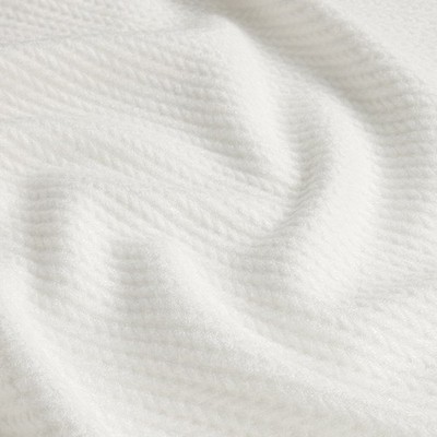Schwerer Viskosejersey Strickoptik querelastisch | Meterware | 0,5m | wollweiß