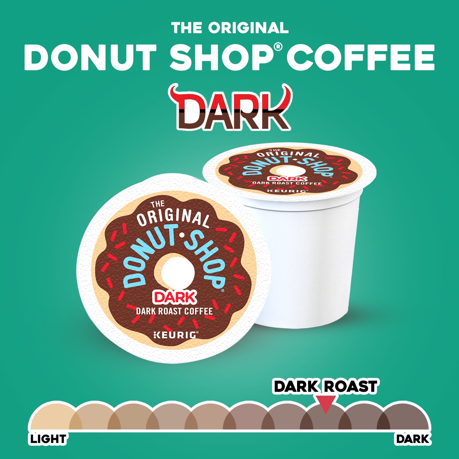 The Original Donut Shop, Dark Roast K-Cup Coffee Pods, 24 Count