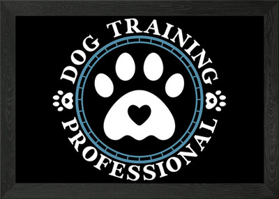 Dog Trainer Framed Wall Art Poster Canvas Print Picture