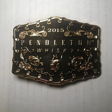 Pendleton Whisky 2015 Belt Buckle Montana Silversmiths Let'er Buck Cowboy Rodeo
