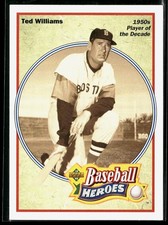 Ted Williams 1992 Upper Deck #33 Baseball Heroes: Ted Williams Boston Red Sox